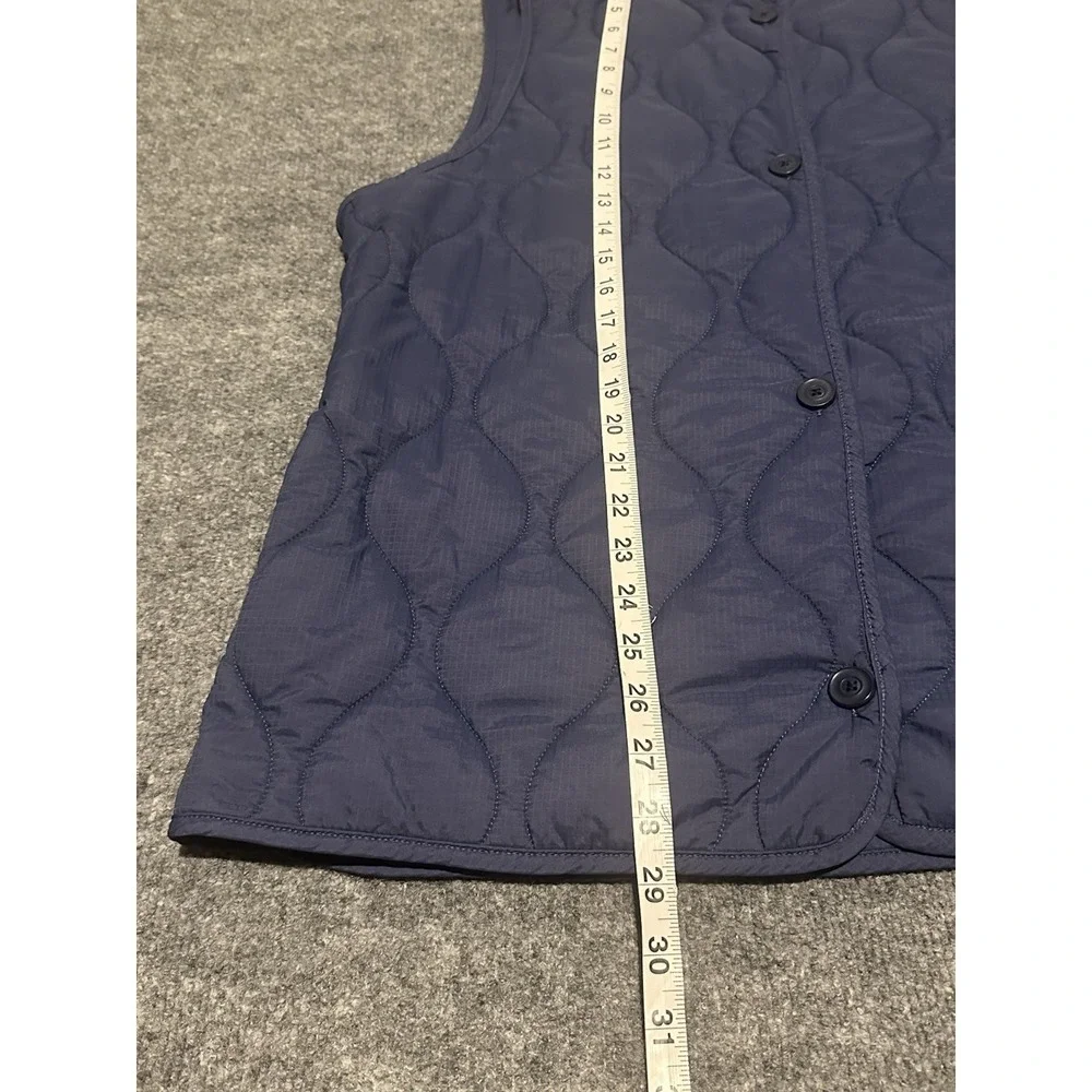 Polo Ralph Lauren Men's Medium Navy Blue Quilted Vest Pocket Hunting Sleeveless